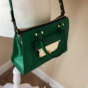 MILLY NWT Isabella Kelly green leather bag